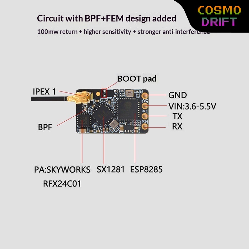 Drone Rc Controller And Receiver - Récepteur Hot BAYCK Expresslrs Elrs 2,4