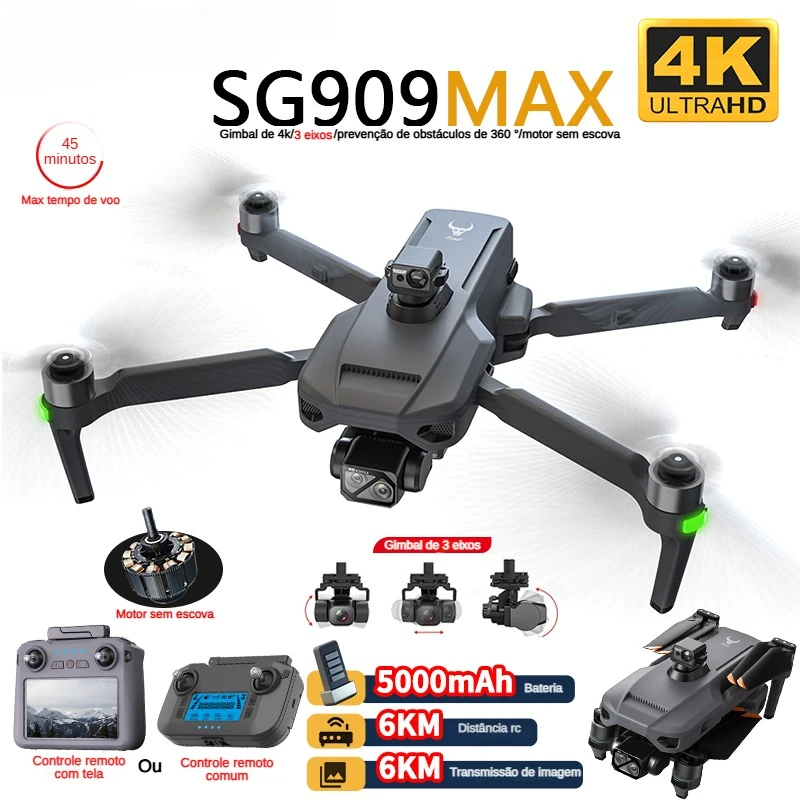 Drone Rc Plegable - ZLL SG909 SG909MAX Drone professionnel avec