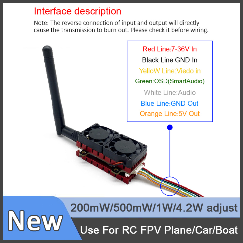 SLONWAKE 5.8G 48CH 4.2W transm - Rc Transmitter avis et prix