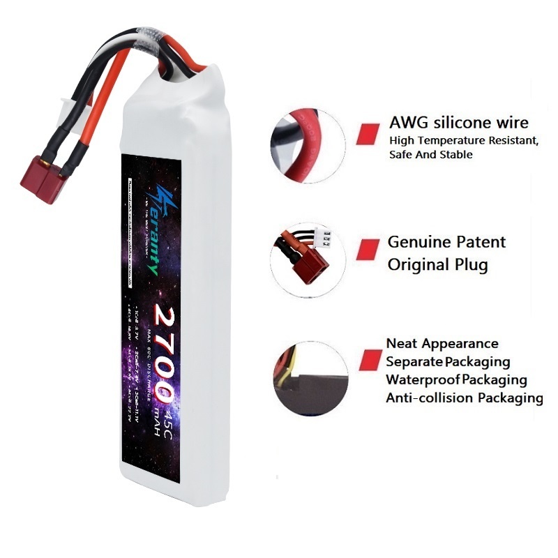 1/3 pièces 2S 7.4V Lipo batter - Drone Rc Race avis et prix