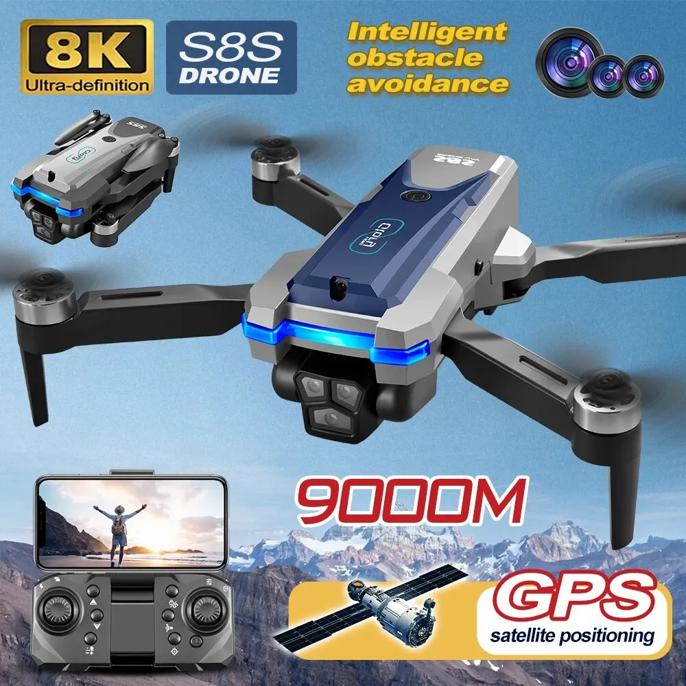 Drone GPS S8S 5G Wifi 8K HD po - Drone Rc Plegable avis et prix