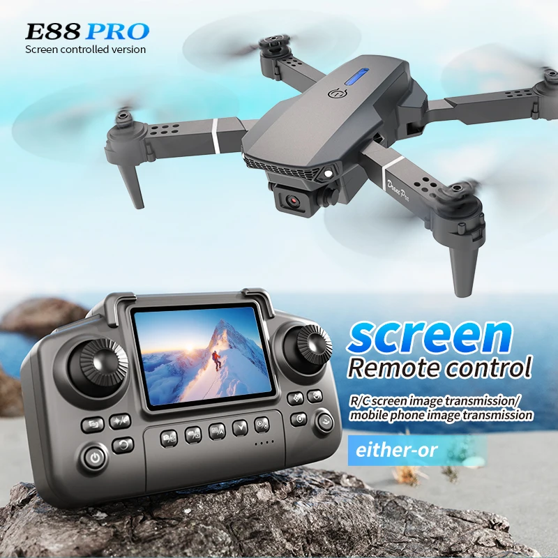 Drone E88 PRO avec écran, camé - Drone Rc E88 Pro avis et prix