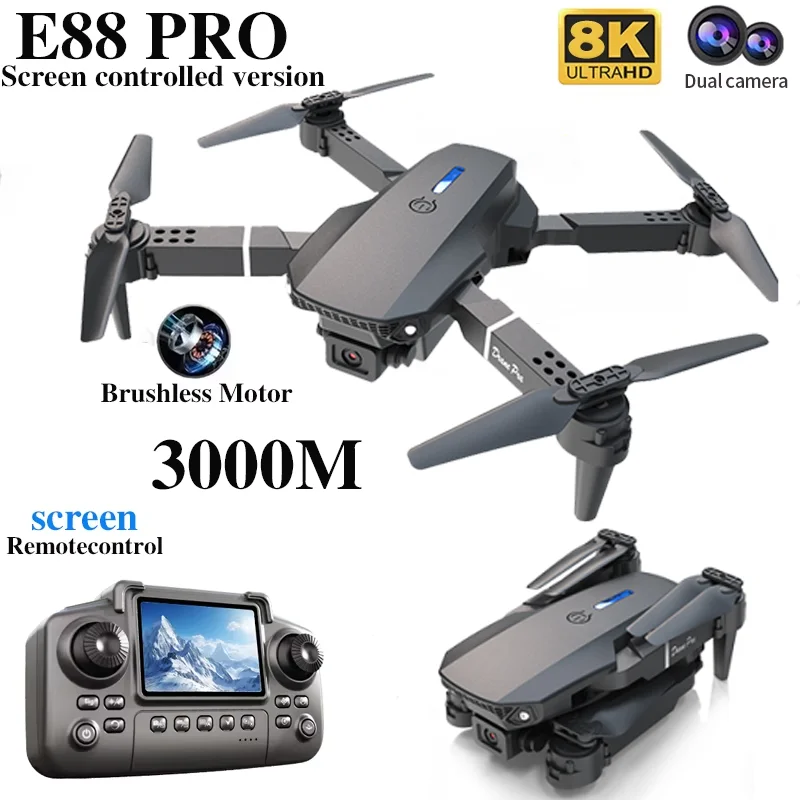 Drone E88 PRO avec écran, camé - Drone Rc E88 Pro avis et prix